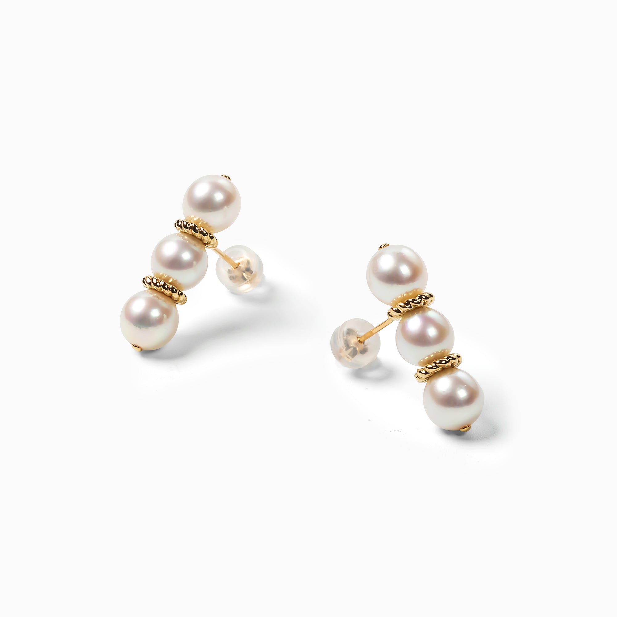 パール K18ピアス(アコヤ真珠/6.5mm/6月誕生石)〈M0110006〉