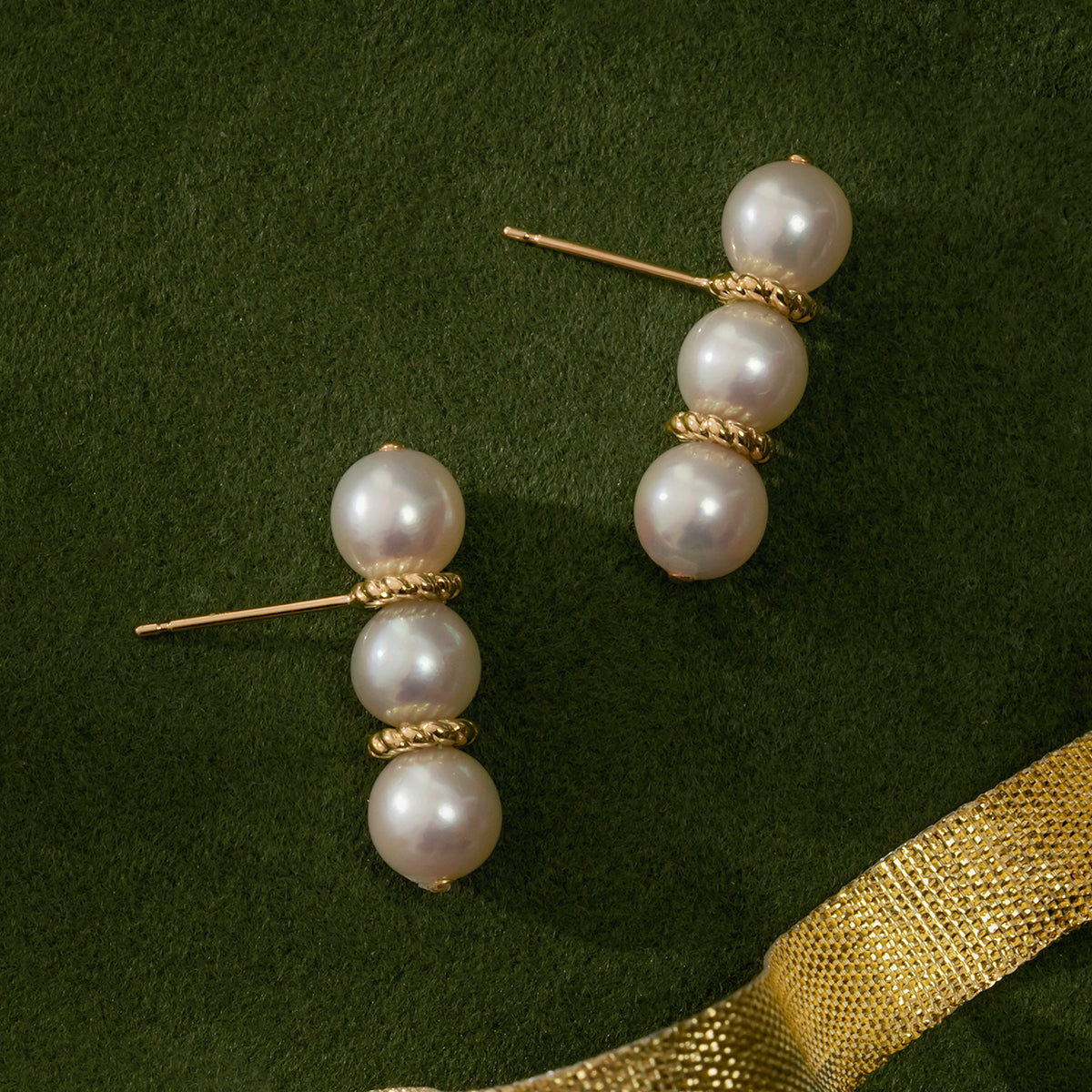 パール K18ピアス(アコヤ真珠/6.5mm/6月誕生石)〈M0110006〉