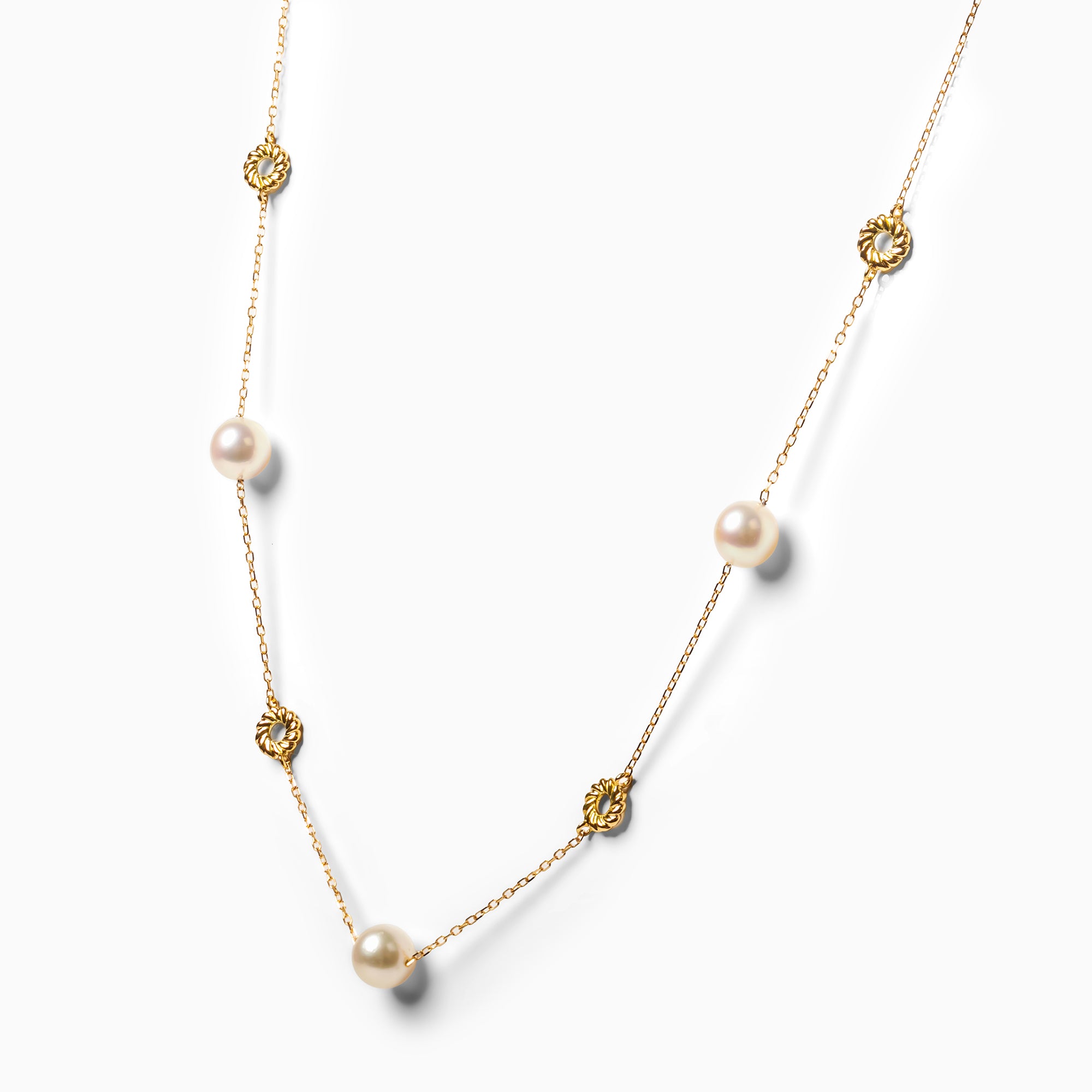 パール K18ネックレス(アコヤ真珠/6.5mm/6月誕生石)〈M0110008〉