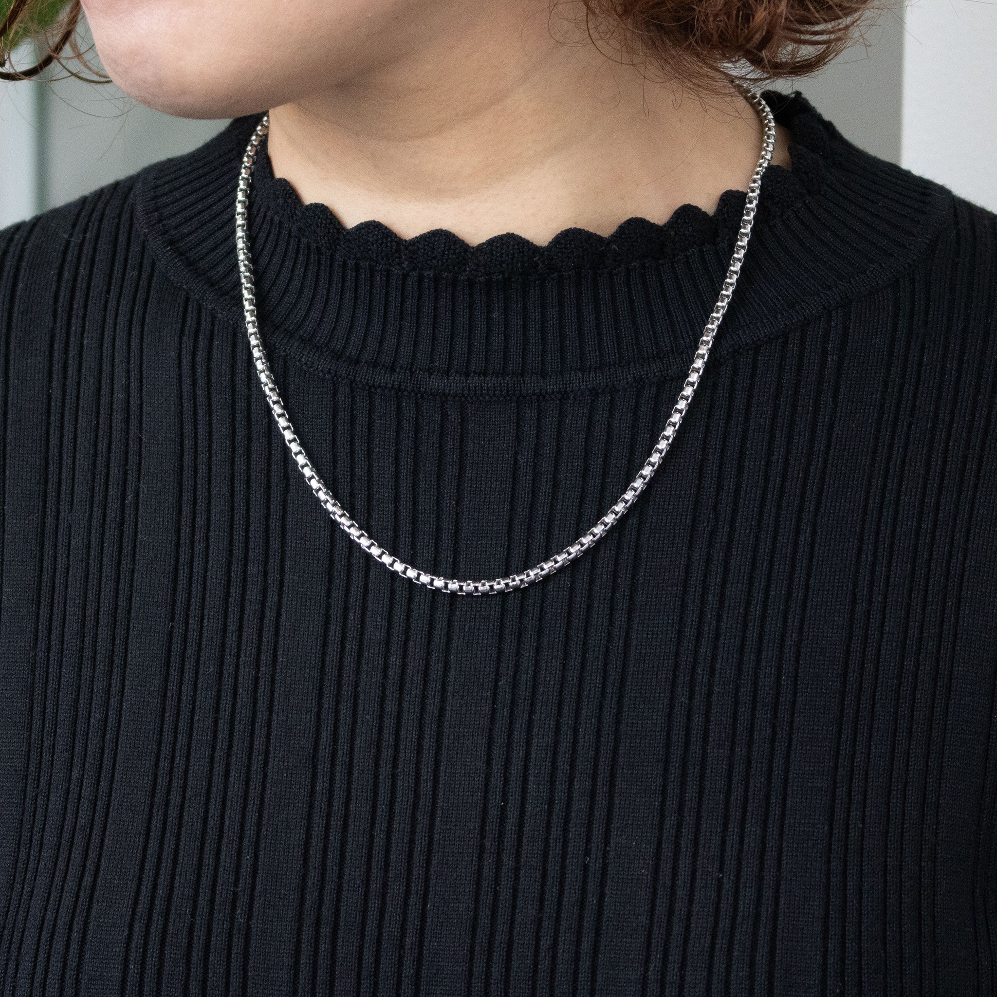 シルバーネックレス(イタリア製)《M0120019》