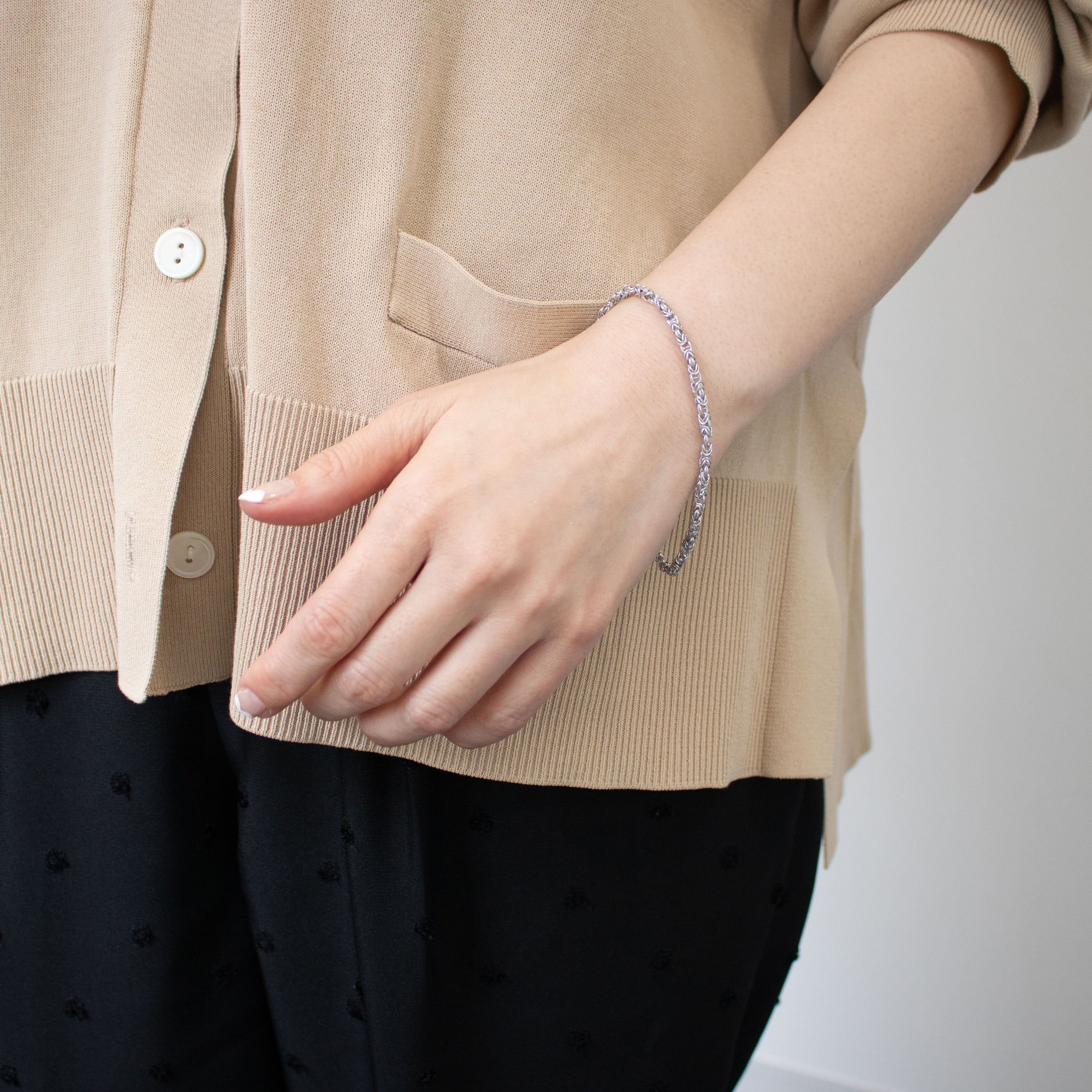 シルバーブレスレット(イタリア製)《M0120026》