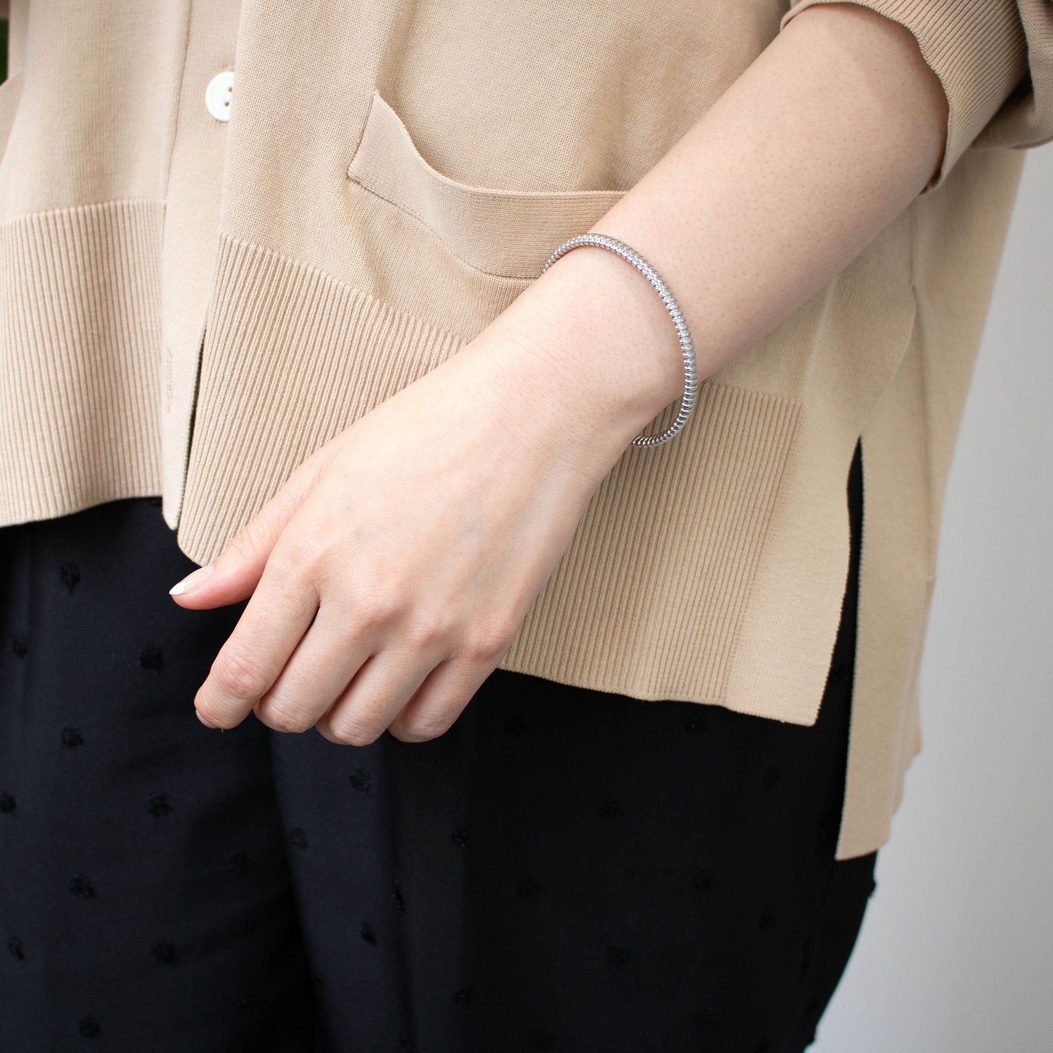 シルバーバングル(イタリア製)《M0120030》