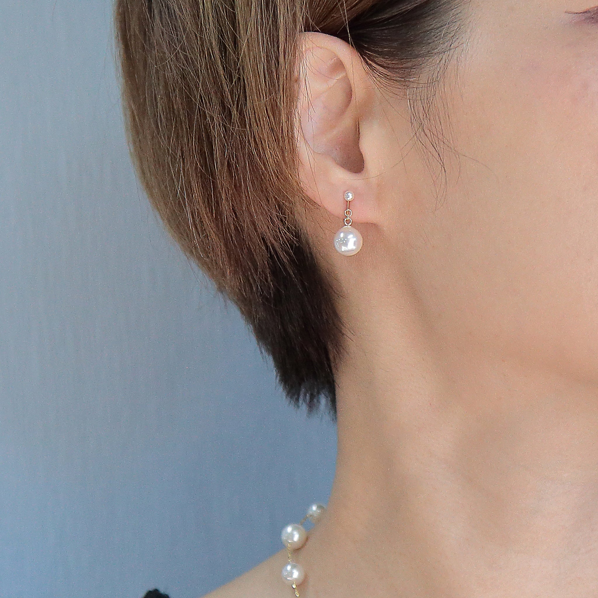 パール K14イヤリング(アコヤ真珠/6月誕生石)《M0130003》