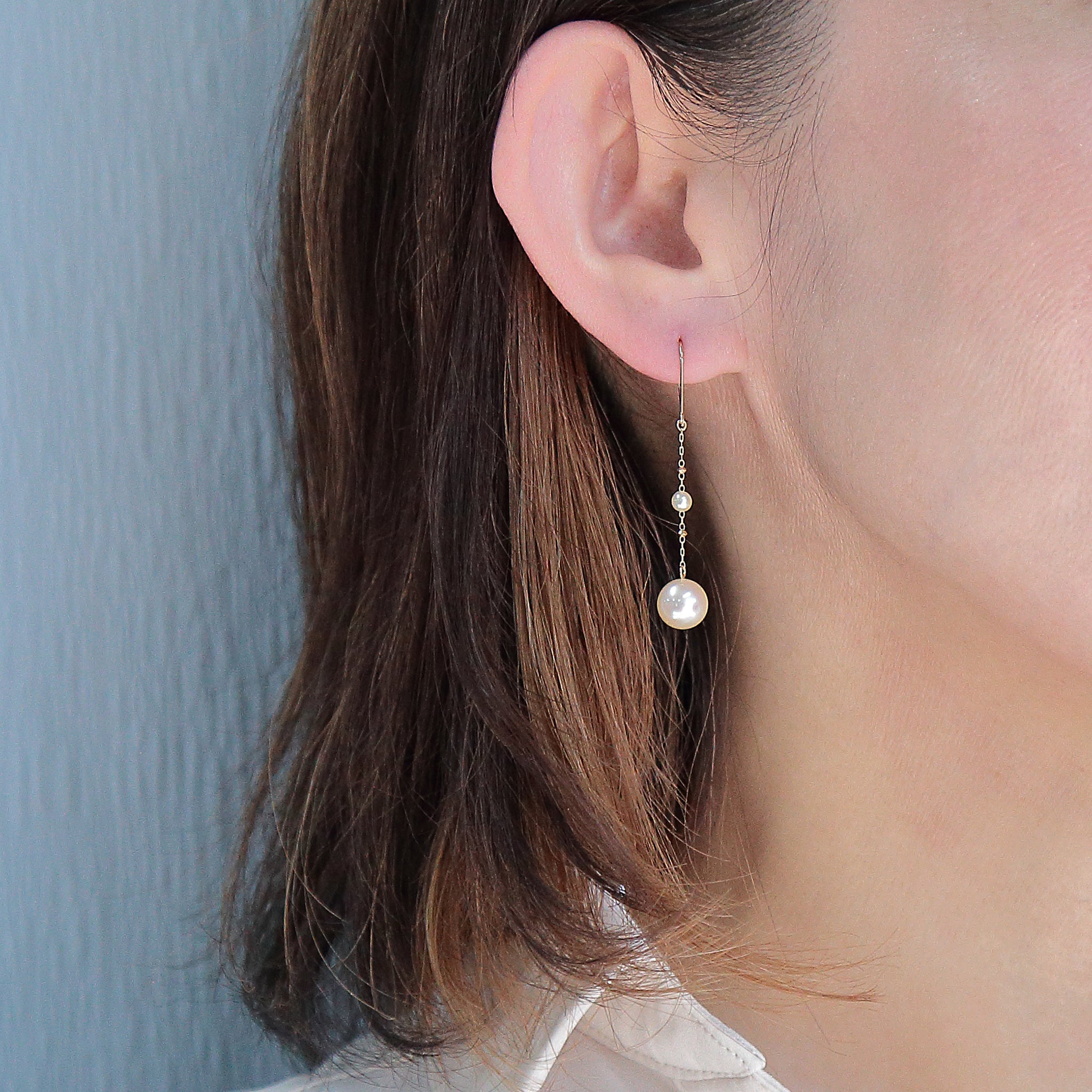 パール K14ピアス(アコヤ真珠/6月誕生石)《M0130004》