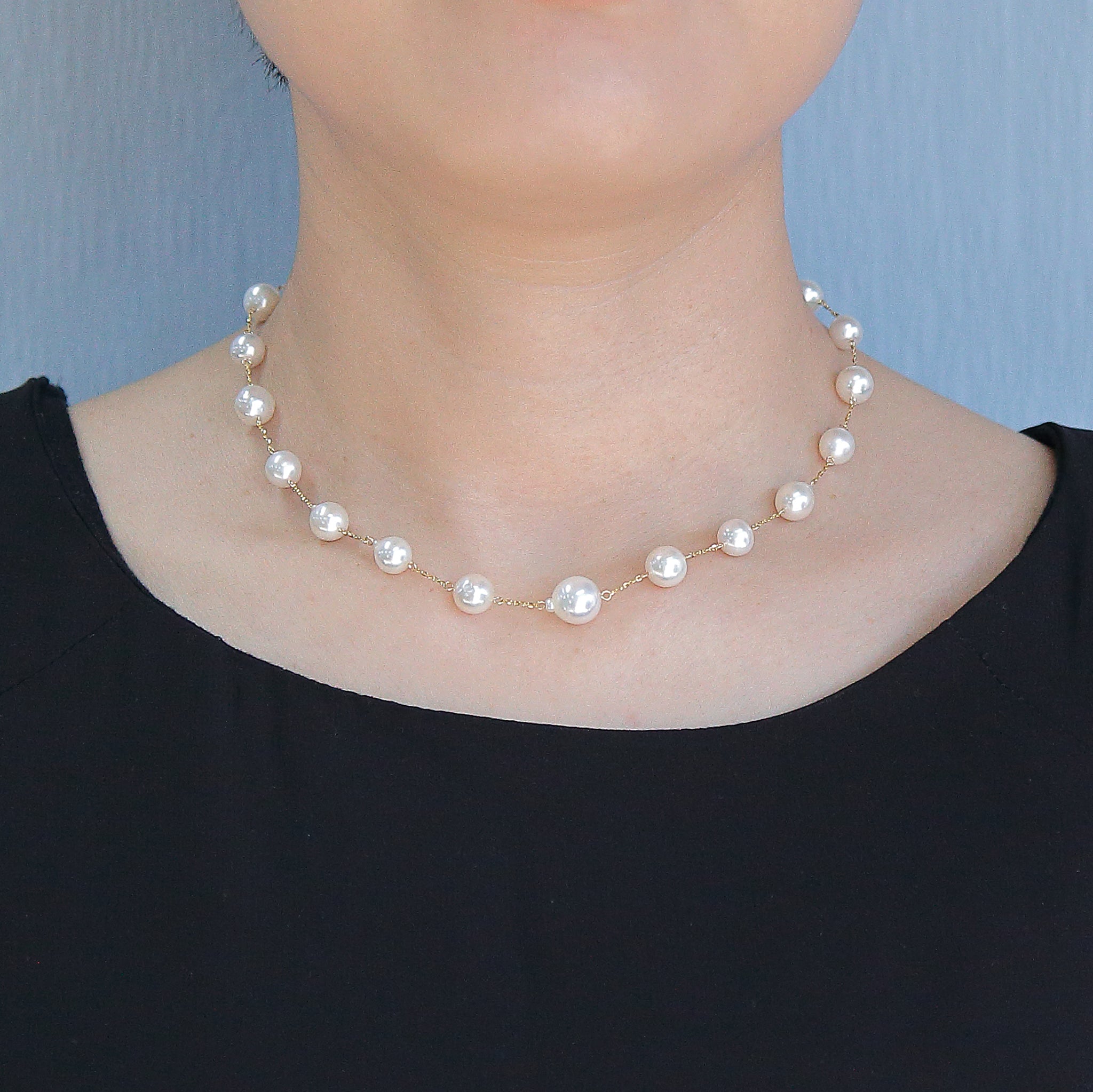 【限定10点】パール K18/K14ネックレス(アコヤ真珠/6月誕生石)《M0130012》