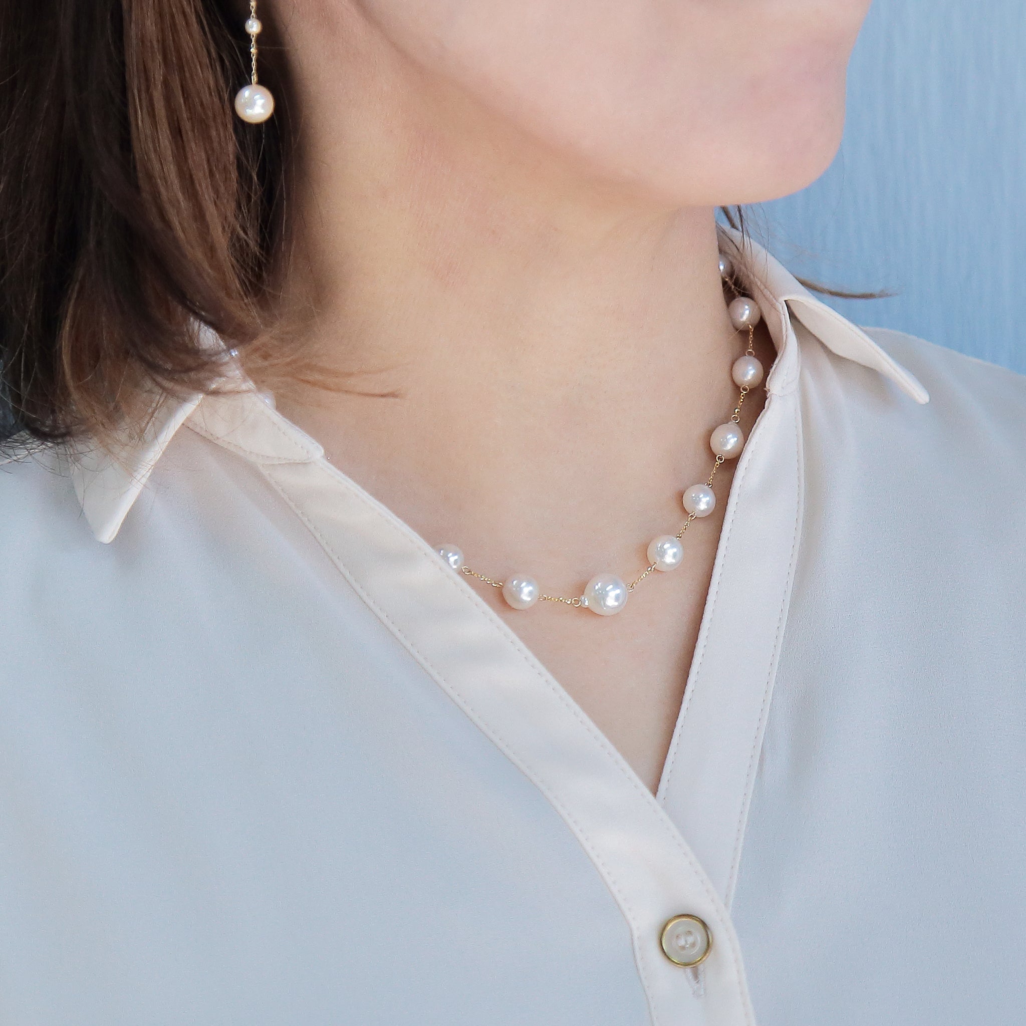 【限定10点】パール K18/K14ネックレス(アコヤ真珠/6月誕生石)《M0130012》