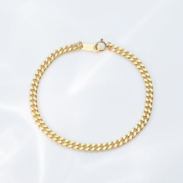 5点限定】K18イエローゴールドブレスレット(喜平2面シングルカット/10g