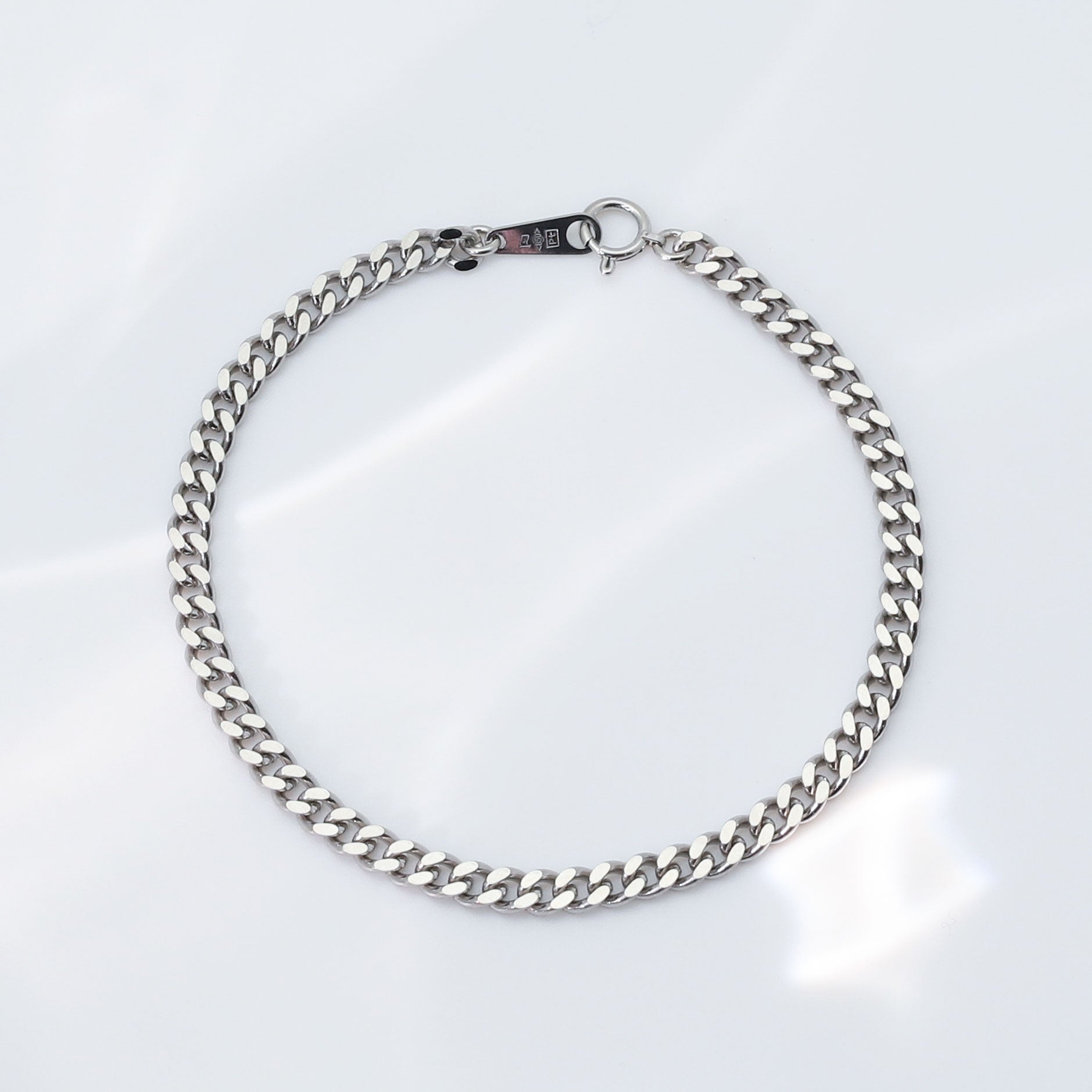 【2点限定】プラチナブレスレット(喜平2面シングルカット/10g/18cm)≪WBCY4305≫