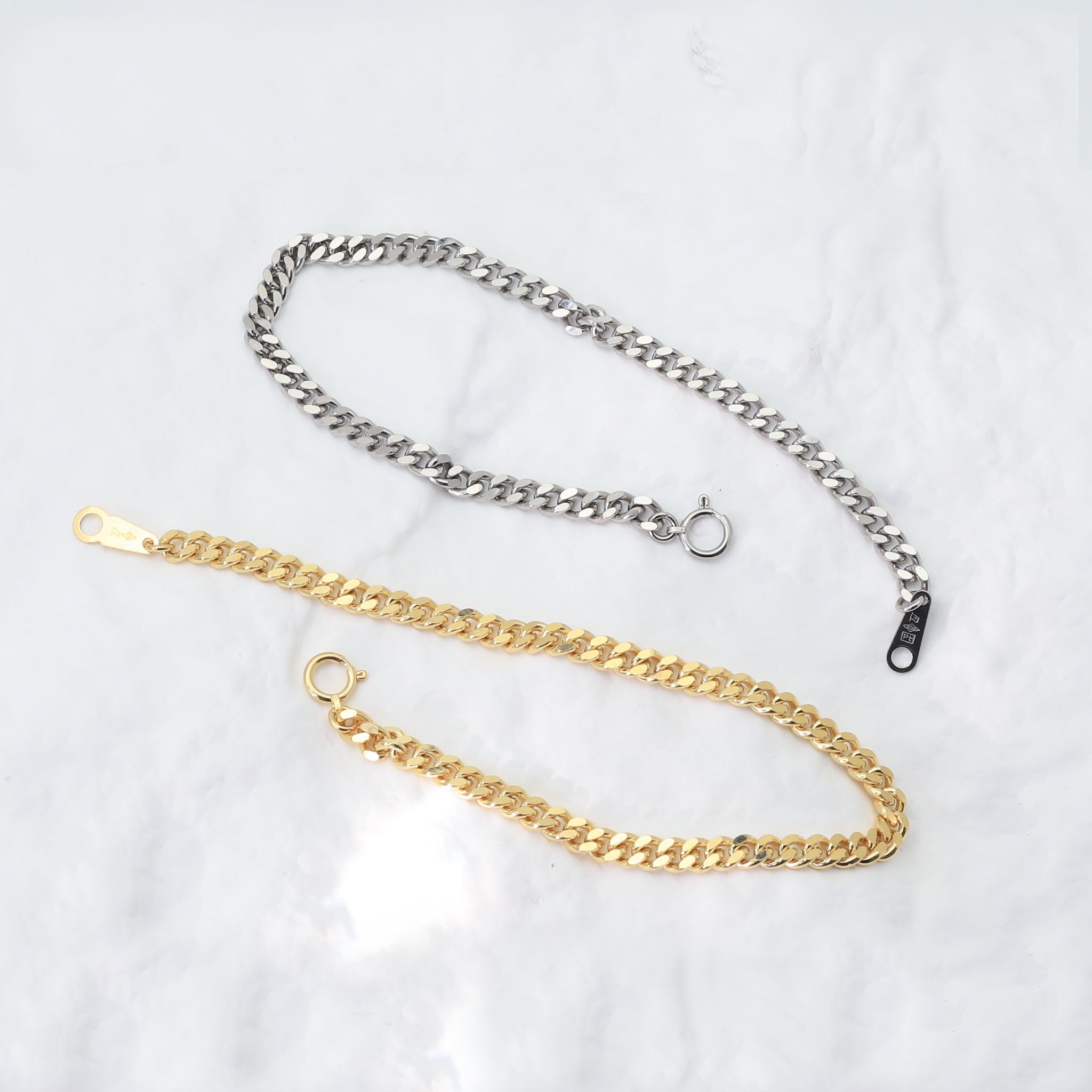 【2点限定】プラチナブレスレット(喜平2面シングルカット/10g/18cm)≪WBCY4305≫