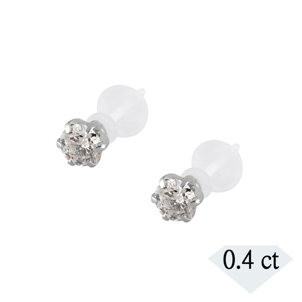 ブラックダイヤモンド ピアス 計0.5ct 計0.5カラット 大粒