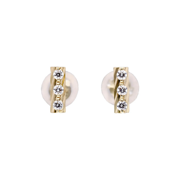 K18ダイヤモンドピアス ダイヤモンド K18ピアス(エアロセッティング/スタッド