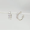 ダイヤモンド シルバーピアス（ラボグロウン/ミニフープ/0.40ct/4月誕生石）《WEPG0075》