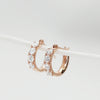 ダイヤモンド シルバーピアス（ラボグロウン/ミニフープ/計0.4ct/4月誕生石）《WEPG0077》