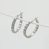 ダイヤモンド シルバーピアス（ラボグロウン/フープ/1.3ct/4月誕生石）《WEPG0078》