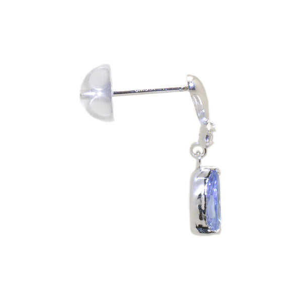 K18タンザナイトのポストピアス ~Ello Fiol~ 12月誕生石 ジュエリーブランド「RASPIA Jewelry」