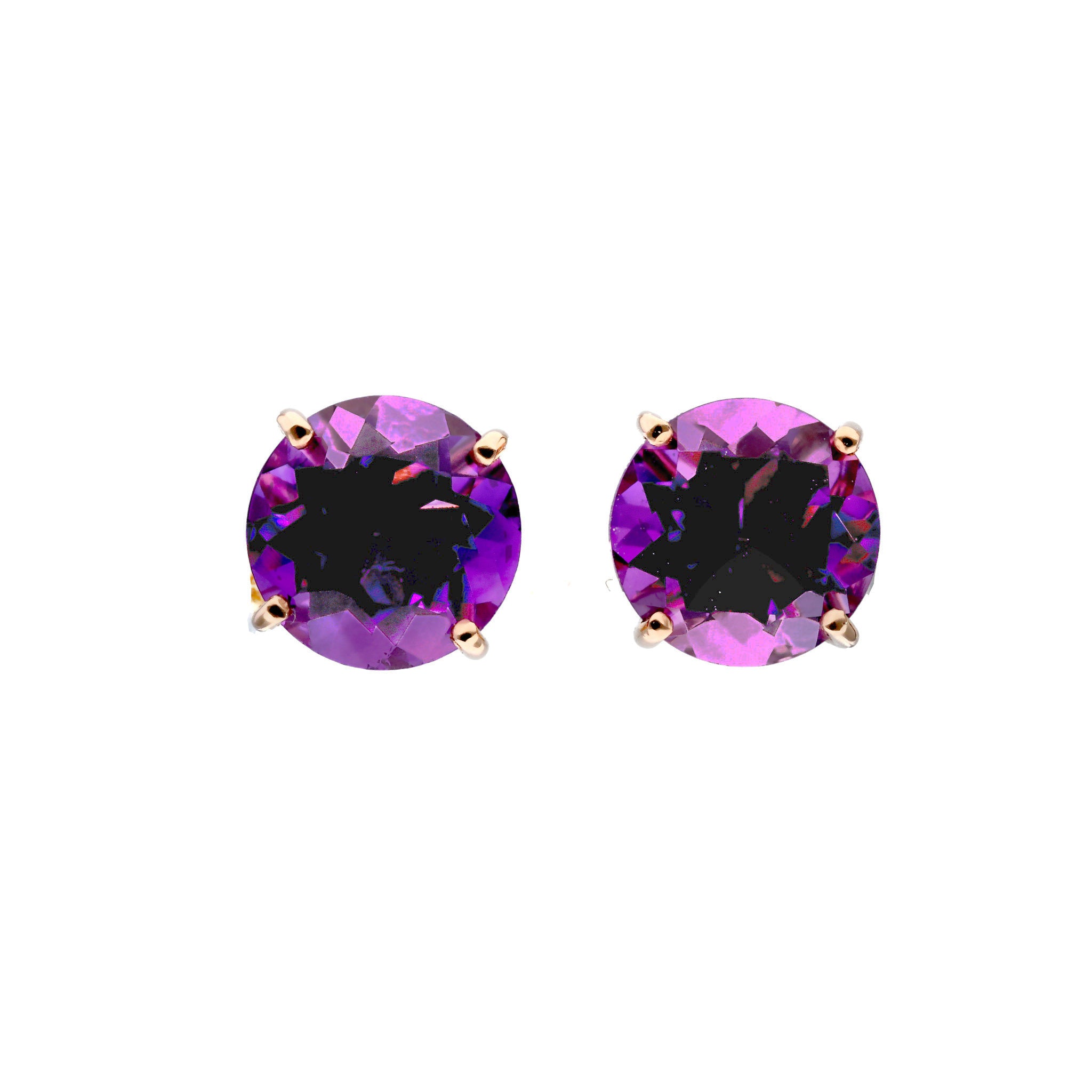 K18 アメシストピアス(スタッド/計2.0ct/2月誕生石)《WEPN4221》