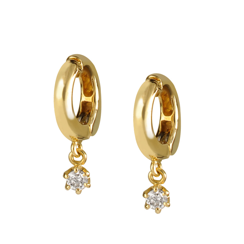 K18 イヤリング ダイヤモンド K18イヤリング(ピアリング/4月誕生石)《OESY1077