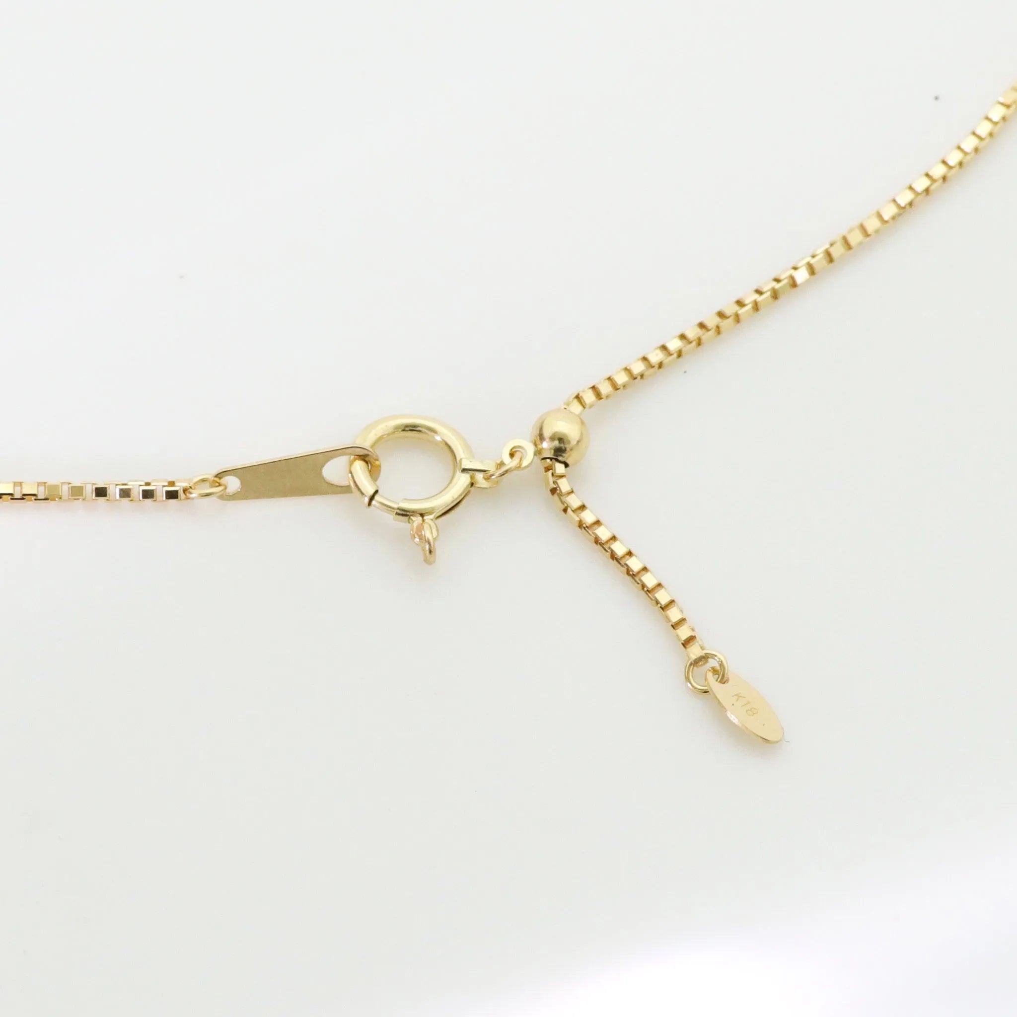 K18チェーン(イエローゴールド/ベネチアン/幅1.0mm/45cm/フリーアジャスター)《WNKY3642》