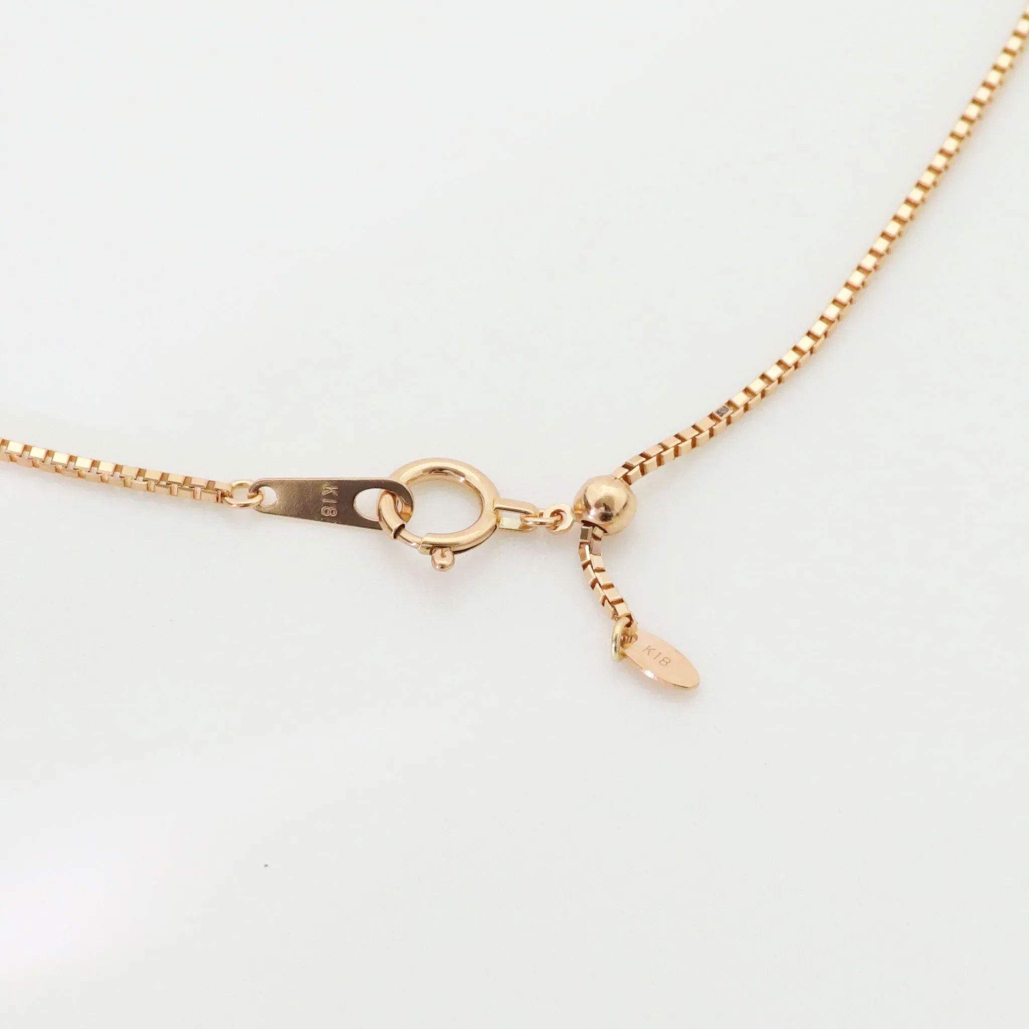 K18チェーン(ピンクゴールド/ベネチアン/幅1.0mm/45cm/フリーアジャスター)《WNKY3643》