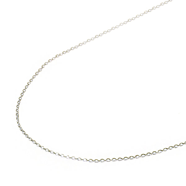 ほわいとごーるど(18K)チェーン+アジャスター K18チェーン(ホワイトゴールド/アズキ/幅1.1mm/45cm/フリー