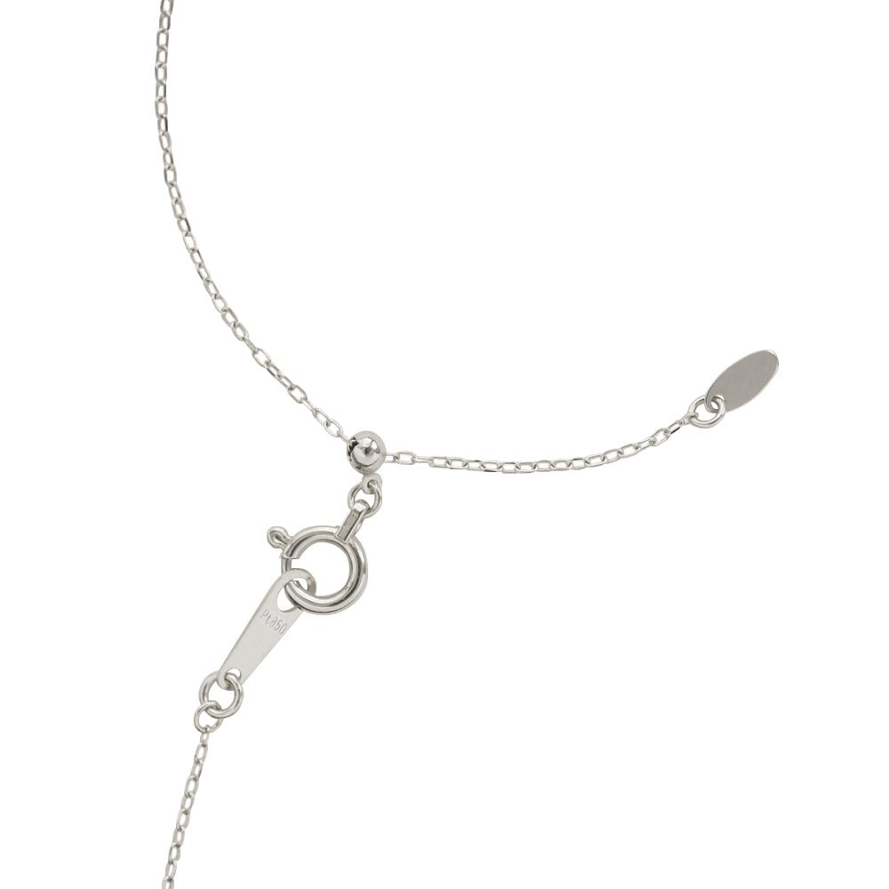 プラチナネックレス(Yライン/アズキチェーン)《WNKY3663》