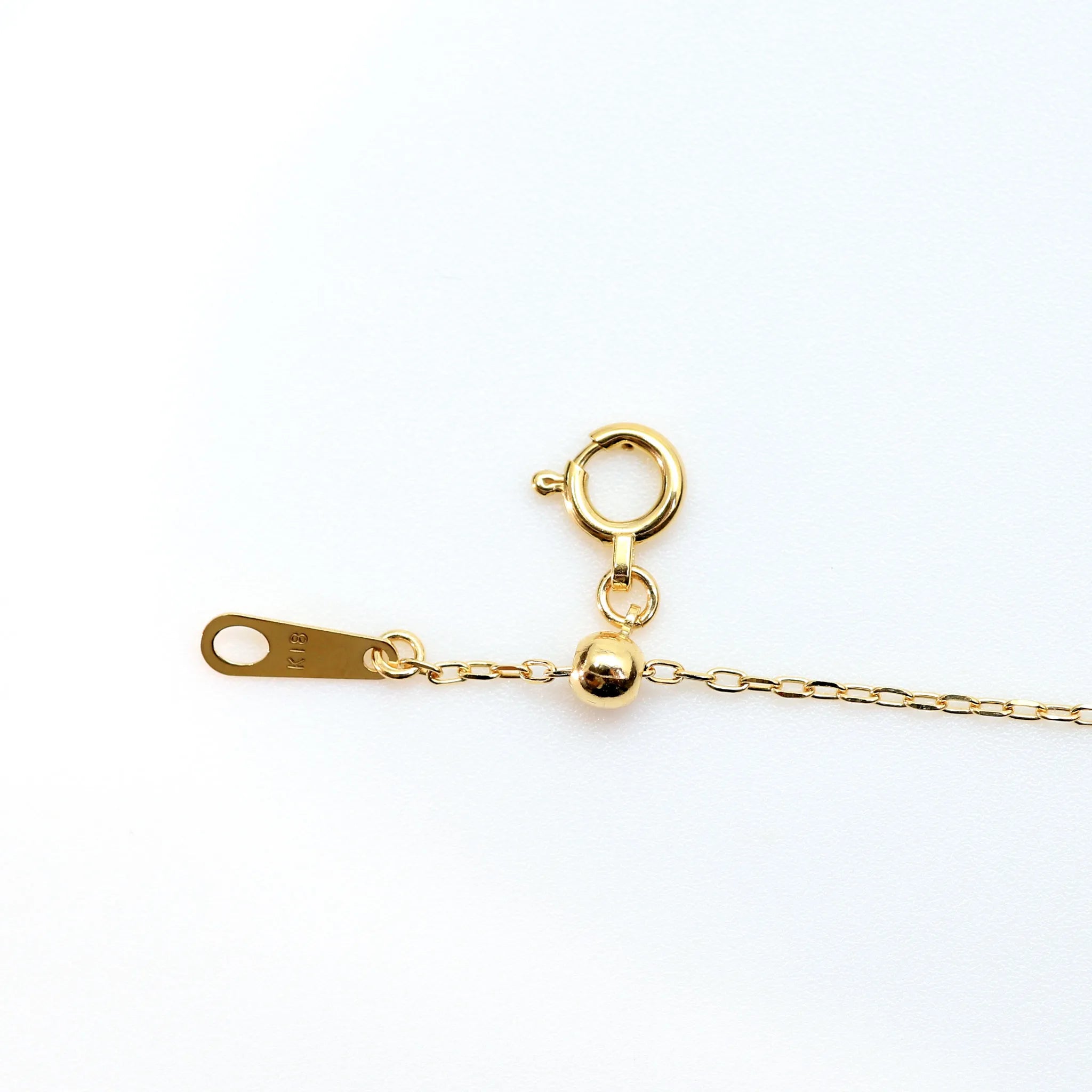 K18アジャスターチェーン(イエローゴールド/アズキ/5cm)《WNKY3848》