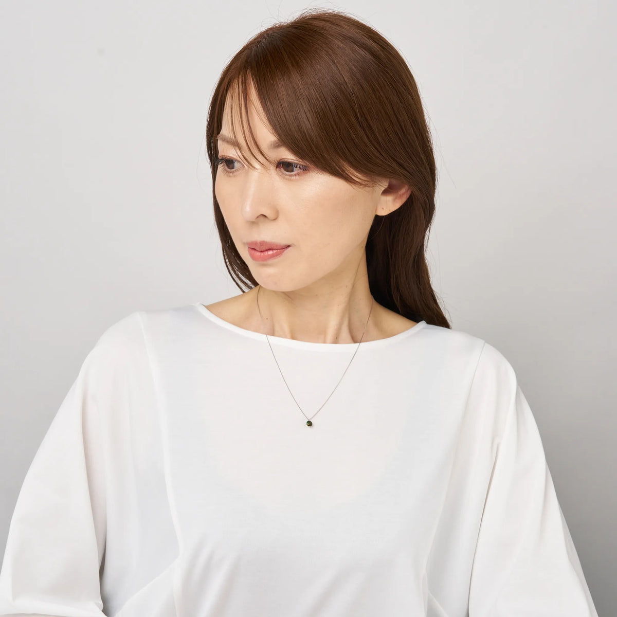 ブラックオパール PTネックレス(クレサンベール/ラウンドブリリアント/10月誕生石)《WPDB2840》