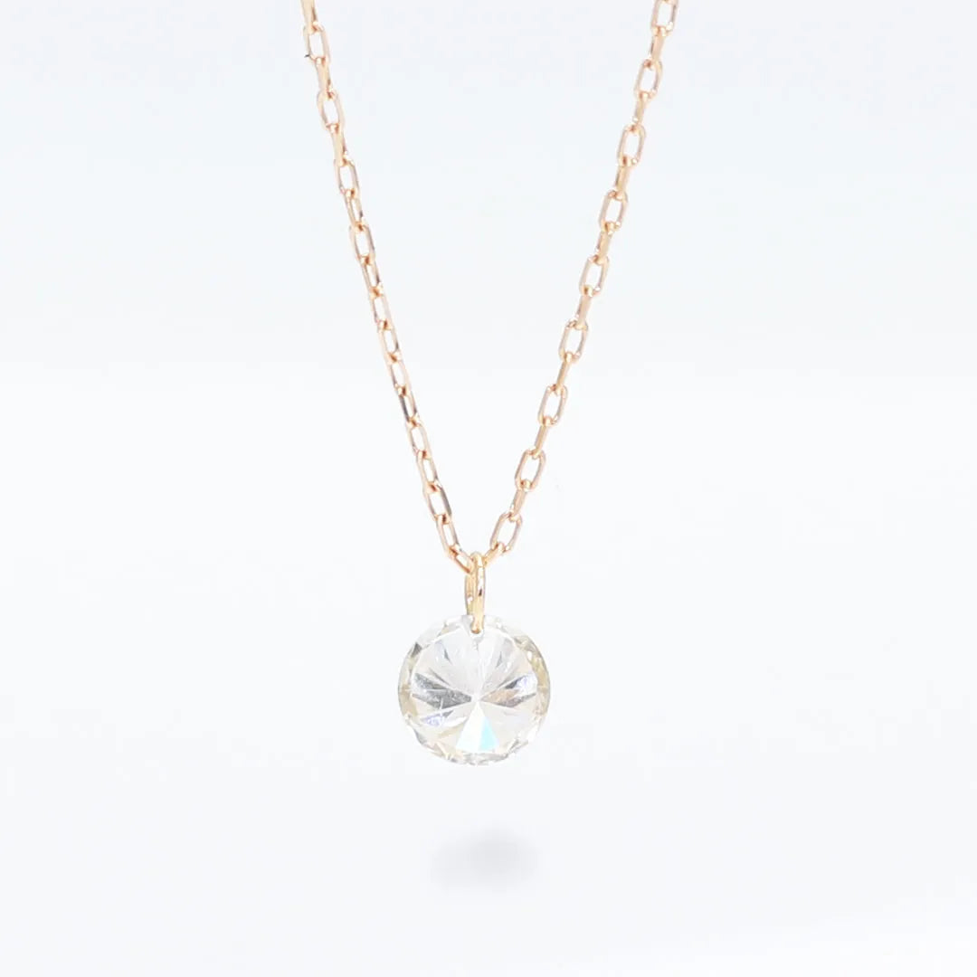 VERITE K18WG 0.15カラットダイヤネックレス ダイヤモンド K18ネックレス(0.15カラット/一粒/レーザーホール