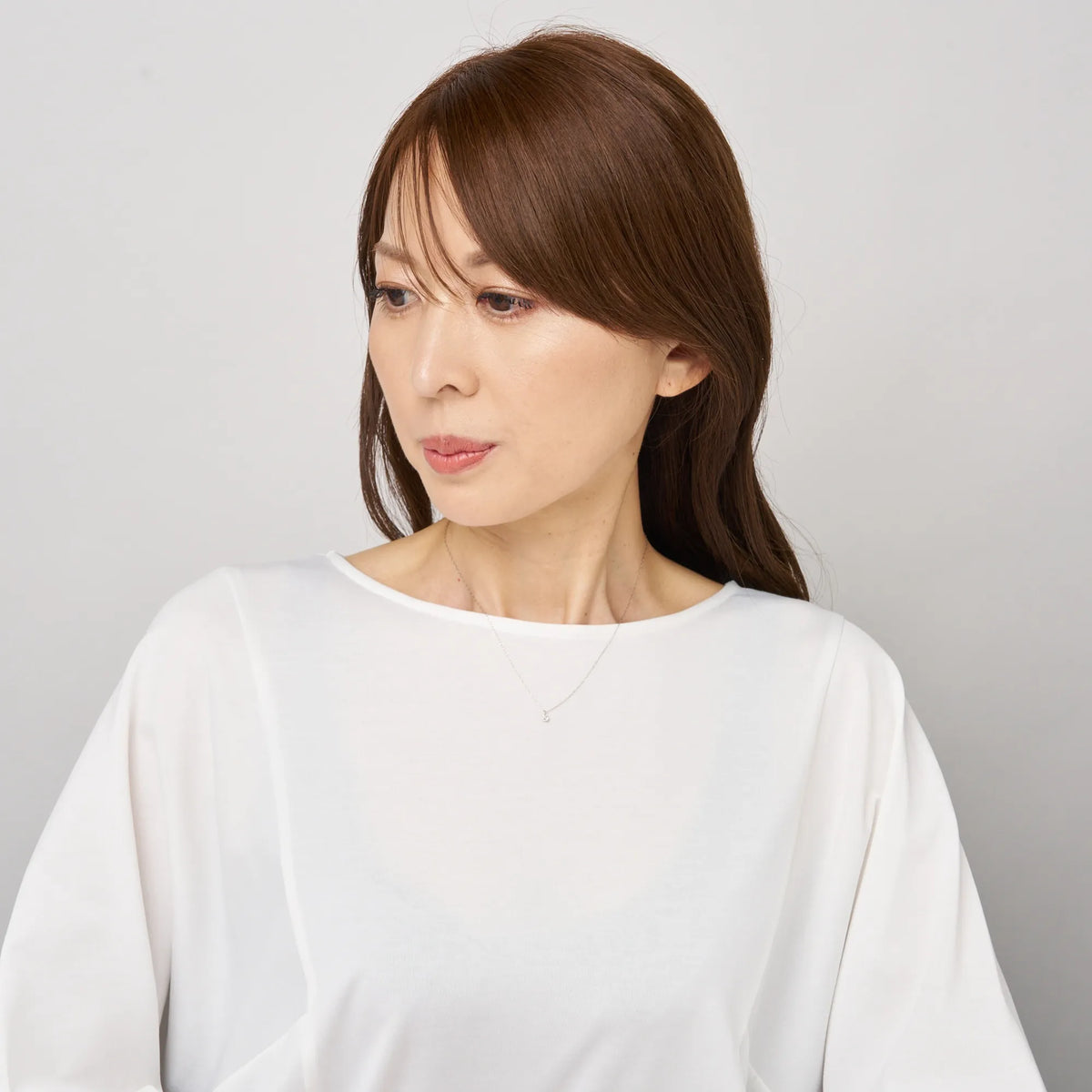 ダイヤモンド プラチナネックレス(0.1カラット/6本爪/一粒/4月誕生石)《WPDD3265》