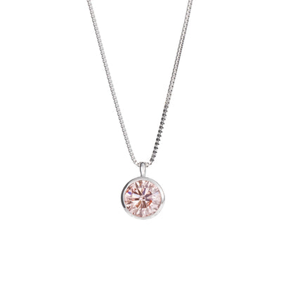 ピンクダイヤモンド プラチナネックレス(ラボグロウン/フクリン/1.00ct/鑑別書付)《WPDG0022》