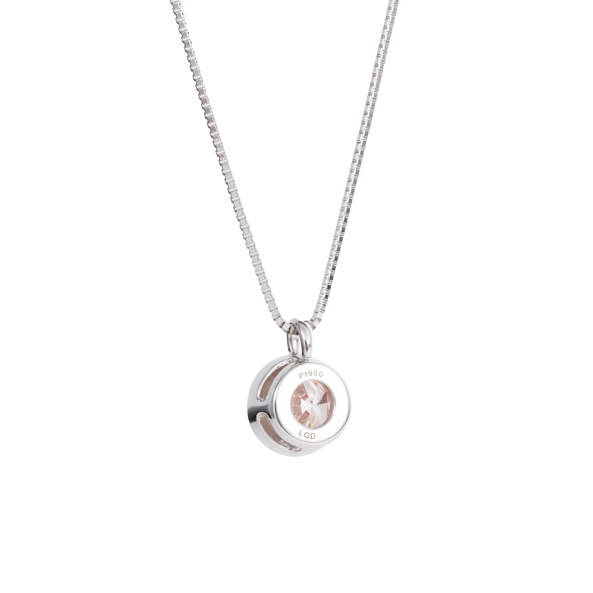 ピンクダイヤモンド プラチナネックレス(ラボグロウン/フクリン/1.00ct/鑑別書付)《WPDG0022》