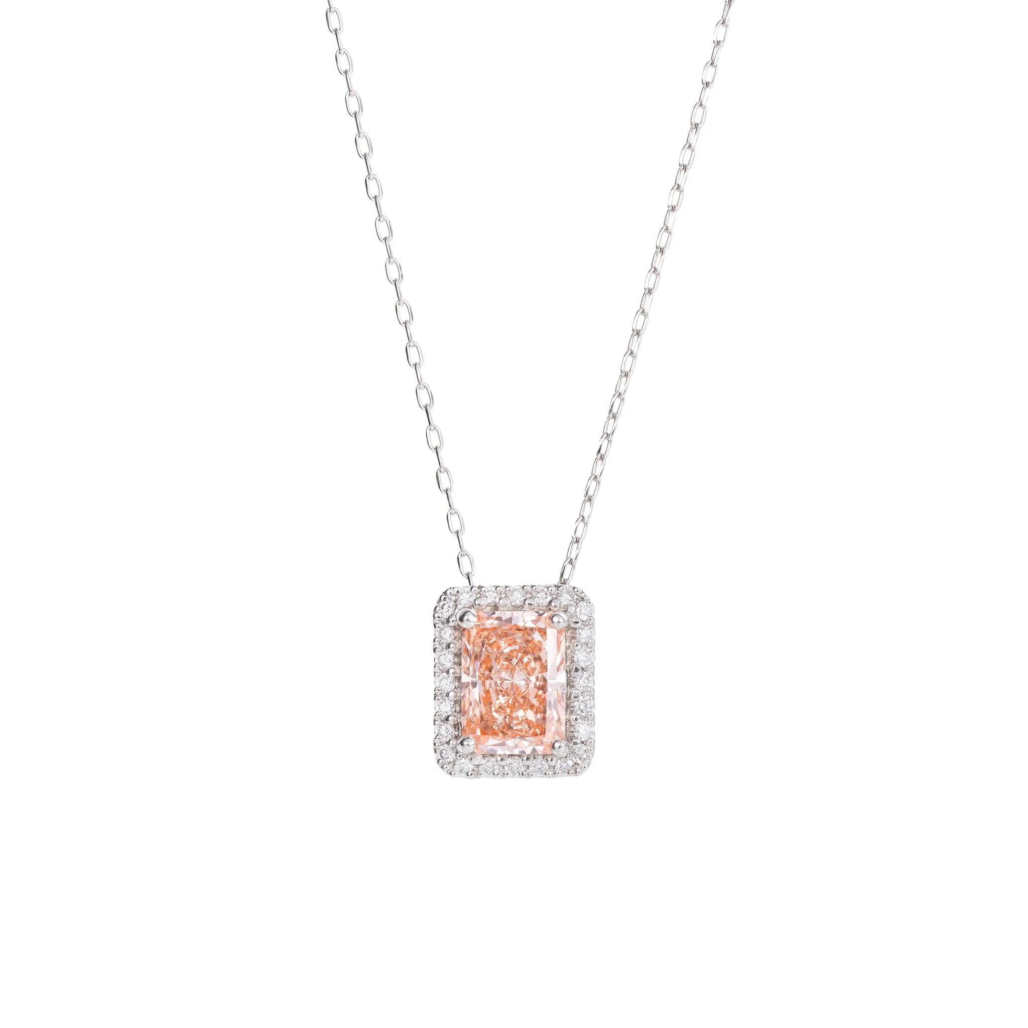 ピンクダイヤモンド プラチナネックレス(ラボグロウン/ヘイロー/2.00ct/鑑別書付)《WPDG0025》