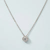 ダイヤモンド シルバーネックレス(ラボグロウン/0.3ct/取り巻き/プラチナメッキ)《WPDG0061》