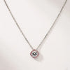 ダイヤモンド シルバーネックレス(ラボグロウン/0.3ct/取り巻き/ピンクメレ/プラチナメッキ)《WPDG0062》