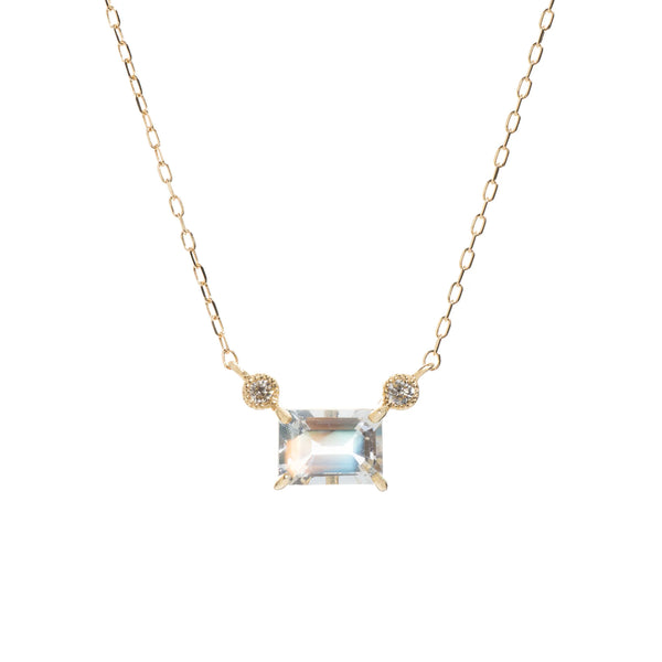 エメラルドとラフダイヤモンドネックレスシトリンチャーム エメラルドとラフダイヤモンドネックレスシトリンチャーム