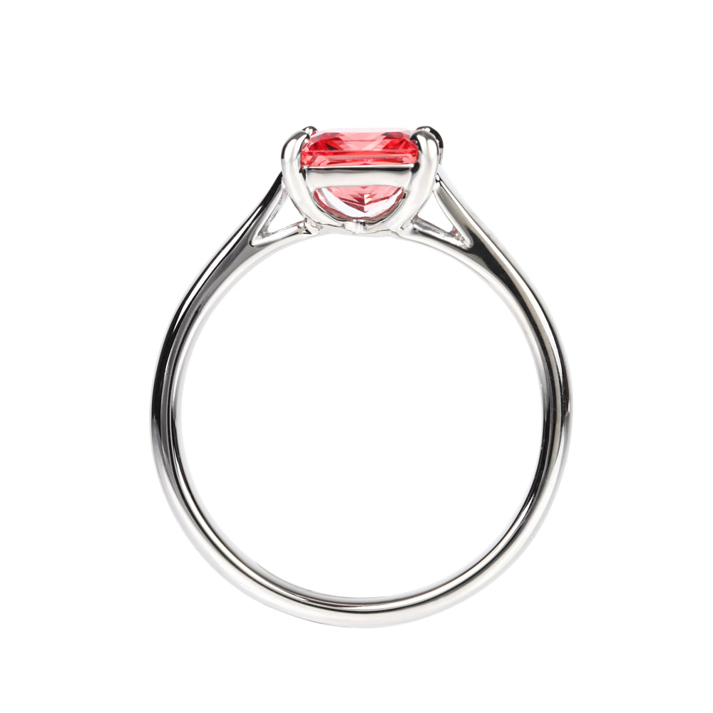 パパラチアサファイアプラチナリング(クレサンベール/9月誕生石