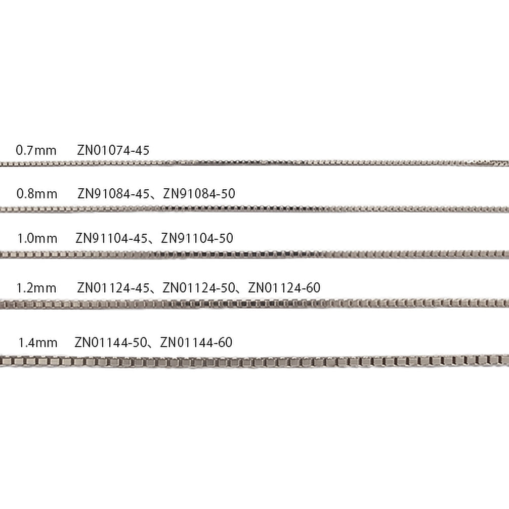 プラチナチェーン(ベネチアン/幅1.2mm/60cm/フリーアジャスター)《ZN01124-60》