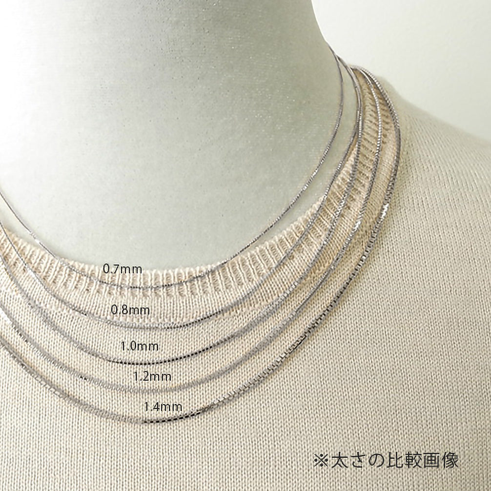 プラチナチェーン(ベネチアン/幅1.2mm/60cm/フリーアジャスター)《ZN01124-60》