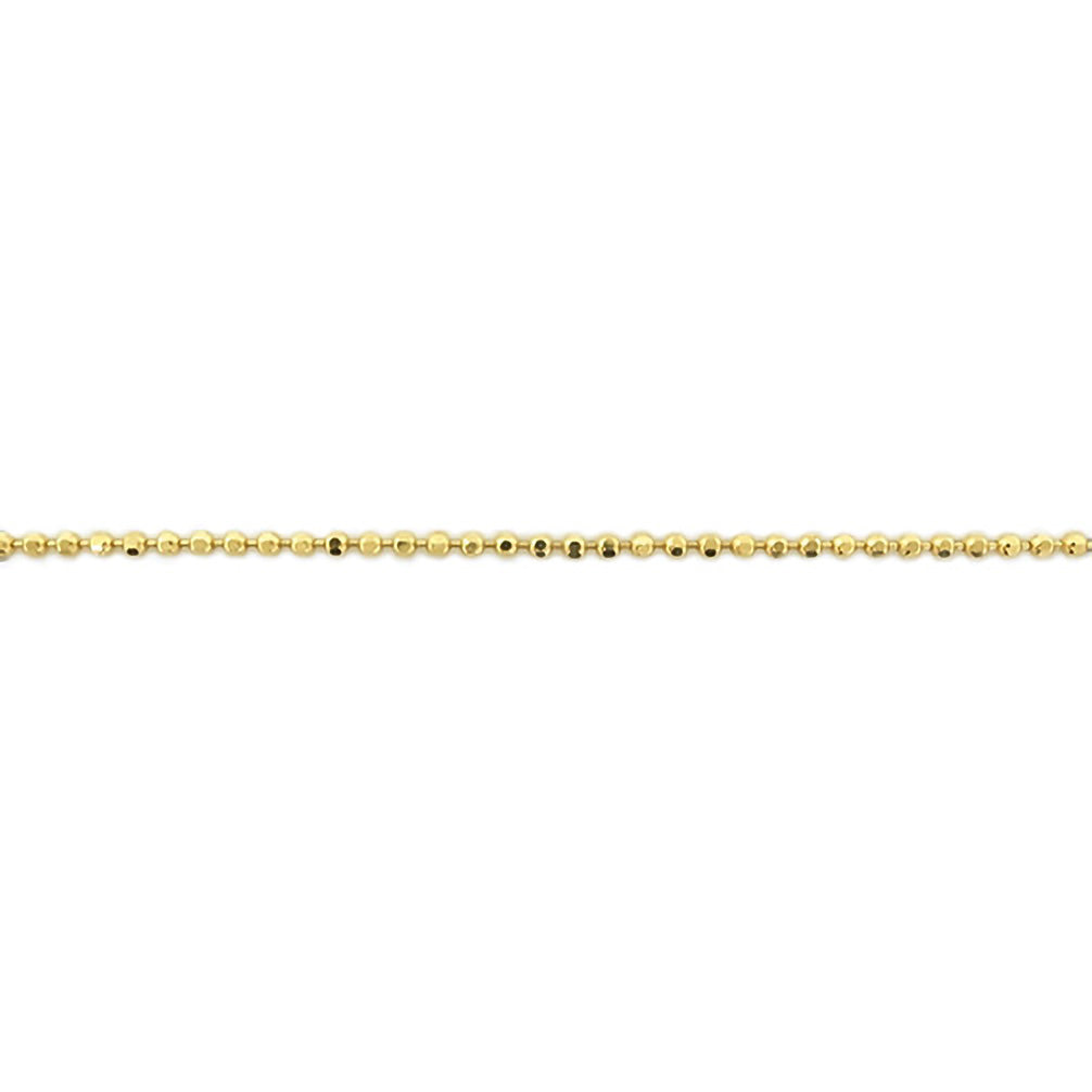 K18チェーン(イエローゴールド/カットボール/幅1.2mm/45cm/フリーアジャスター)《ZN02121-45》