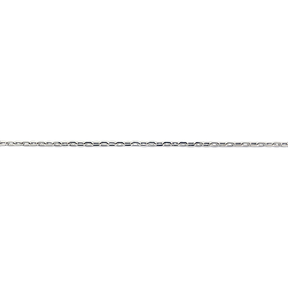 K18チェーン(ホワイトゴールド/カットアズキ/幅1.0mm/45cm/フリーアジャスター)《ZN03102-45》