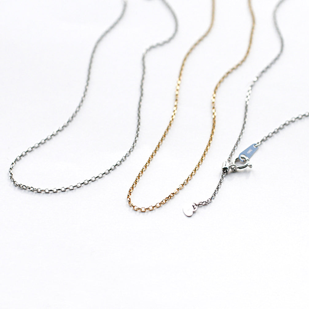 プラチナチェーン(ボックスアズキ/幅1.2mm/45cm/フリーアジャスター)《ZN11124-45》