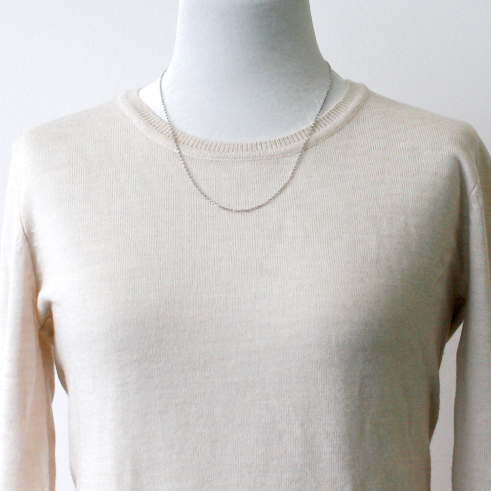 K18コネクティングパーツ ホワイトゴールド アジャスター ワンタッチ　ダイヤ付 K18アジャスターチェーン(ホワイトゴールド/10cm/「楽わ」付き