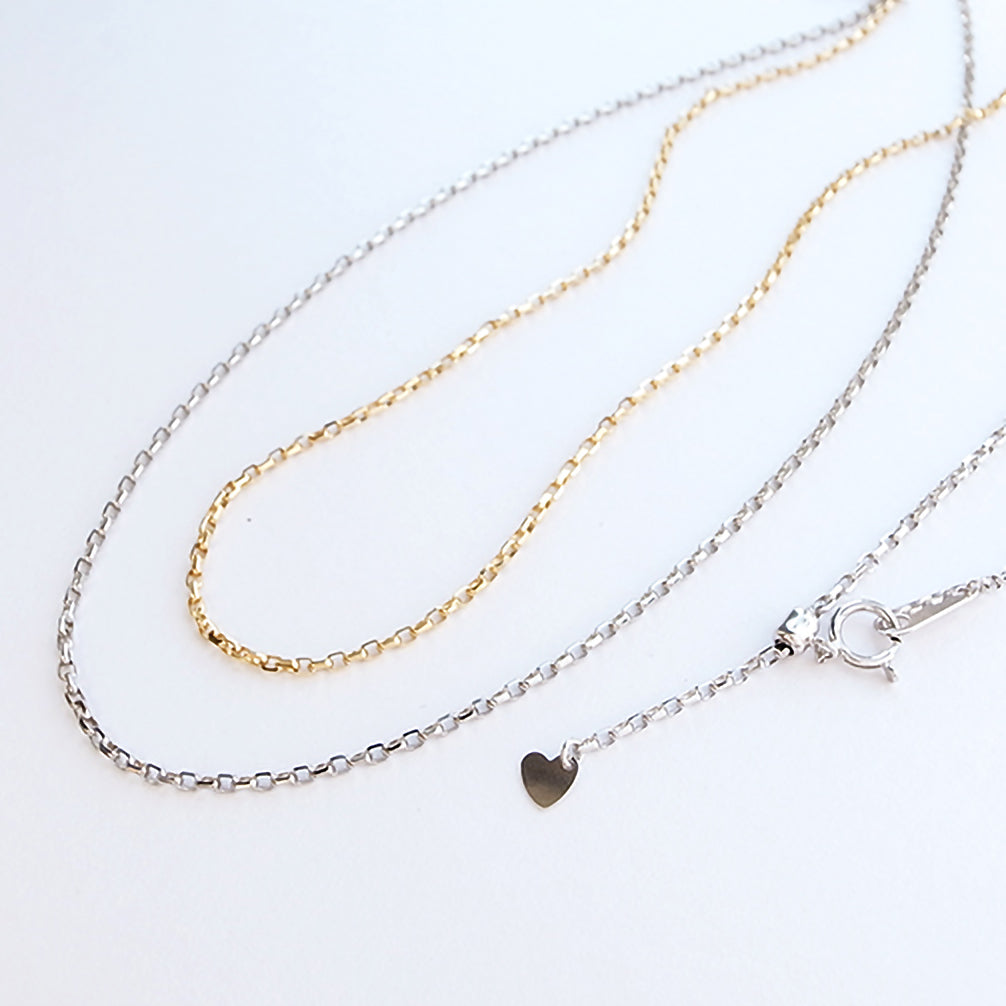 プラチナチェーンネックレス プラチナチェーン(ボックスアズキ/幅1.8mm/50cm/フリー