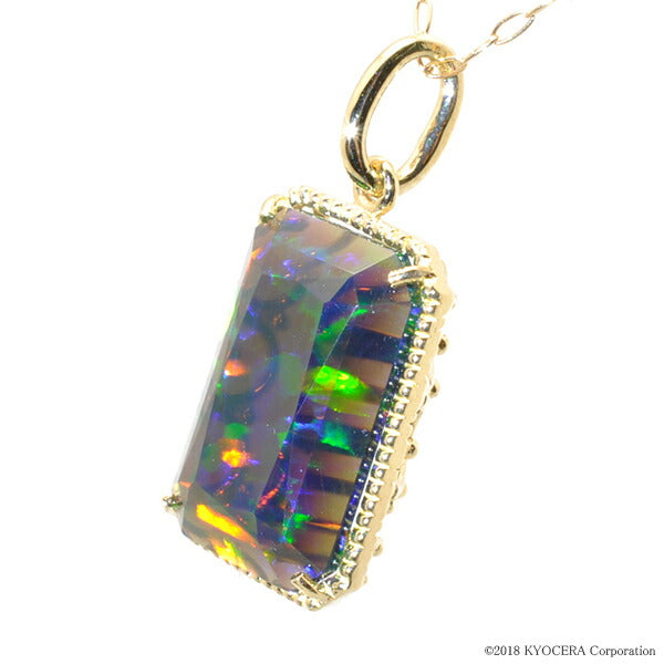 ブラックオパール プラチナネックレス(クレサンベール/1カラット
