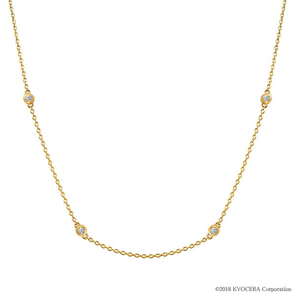 高級 ダイヤモンド0.35ct K18WG こわれ ネックレス