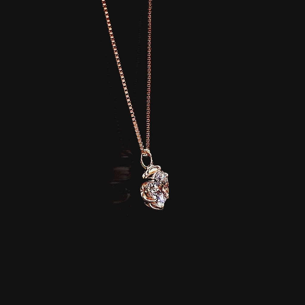 ダイヤモンド K18ネックレス(0.7カラット/Dカラー/SI2UP/EX/PG/一粒/4