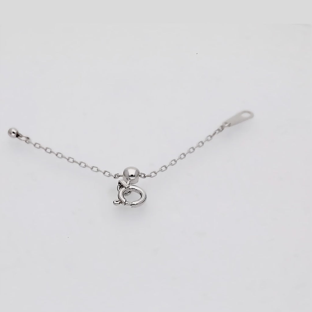 K18アジャスターチェーン(ホワイトゴールド/アズキ/5cm)《WNKY3849