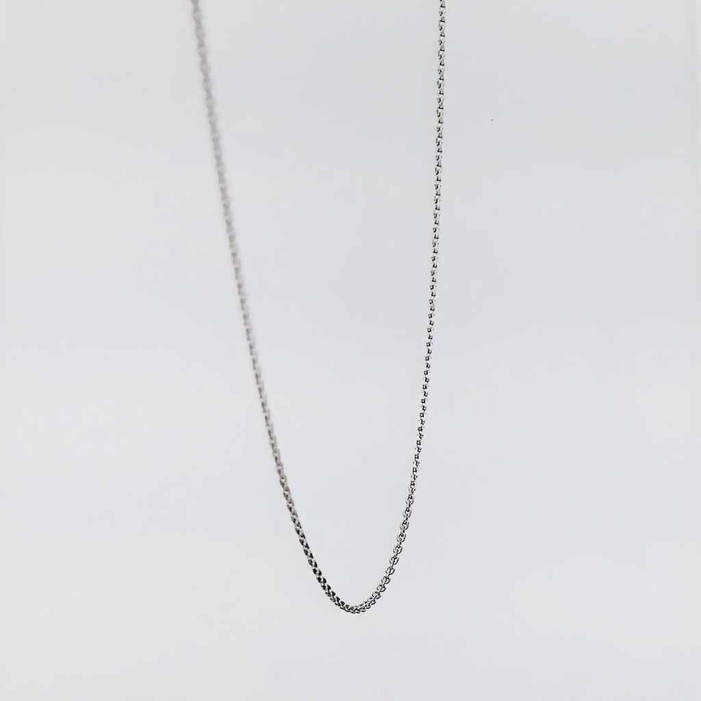 K18チェーン(ホワイトゴールド/アズキ/幅0.9mm/45cm/フリー