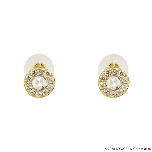 楽天市場】K18 ローズカットダイヤモンドピアス 4.0mm
