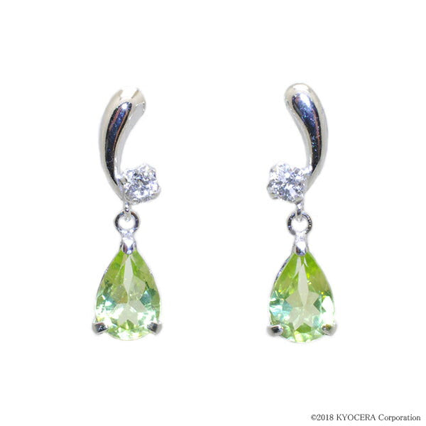 タンザナイト/ダイヤモンド K18ピアス(ペアシェイプ/12月誕生石